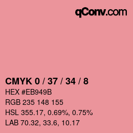 Color code: CMYK 0 / 37 / 34 / 8 | qconv.com
