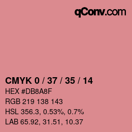 颜色代码: CMYK 0 / 37 / 35 / 14 | qconv.com