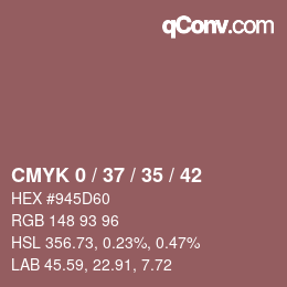 颜色代码: CMYK 0 / 37 / 35 / 42 | qconv.com