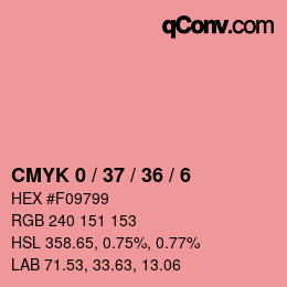 Color code: CMYK 0 / 37 / 36 / 6 | qconv.com