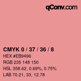 カラーコード: CMYK 0 / 37 / 36 / 8 | qconv.com