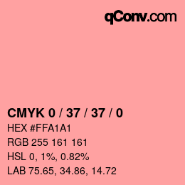カラーコード: CMYK 0 / 37 / 37 / 0 | qconv.com