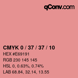 カラーコード: CMYK 0 / 37 / 37 / 10 | qconv.com