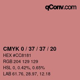 Color code: CMYK 0 / 37 / 37 / 20 | qconv.com