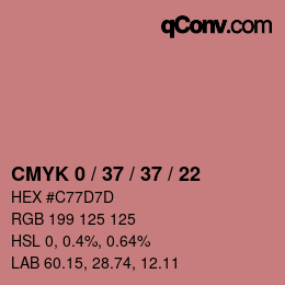 Color code: CMYK 0 / 37 / 37 / 22 | qconv.com
