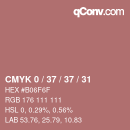 颜色代码: CMYK 0 / 37 / 37 / 31 | qconv.com