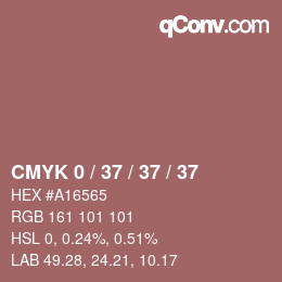 カラーコード: CMYK 0 / 37 / 37 / 37 | qconv.com