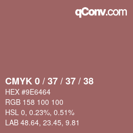 カラーコード: CMYK 0 / 37 / 37 / 38 | qconv.com