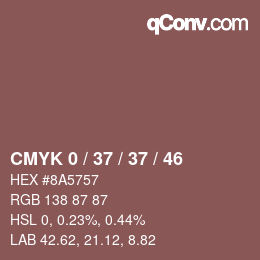Color code: CMYK 0 / 37 / 37 / 46 | qconv.com