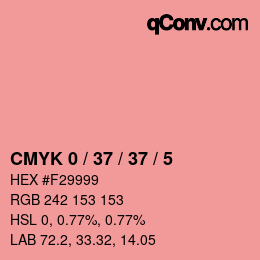 カラーコード: CMYK 0 / 37 / 37 / 5 | qconv.com