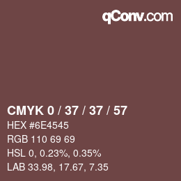 カラーコード: CMYK 0 / 37 / 37 / 57 | qconv.com