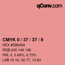 カラーコード: CMYK 0 / 37 / 37 / 8 | qconv.com