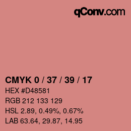 Color code: CMYK 0 / 37 / 39 / 17 | qconv.com