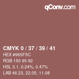 Color code: CMYK 0 / 37 / 39 / 41 | qconv.com