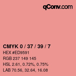 Color code: CMYK 0 / 37 / 39 / 7 | qconv.com