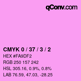 カラーコード: CMYK 0 / 37 / 3 / 2 | qconv.com