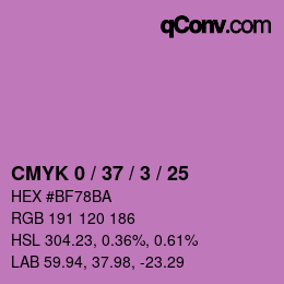 颜色代码: CMYK 0 / 37 / 3 / 25 | qconv.com