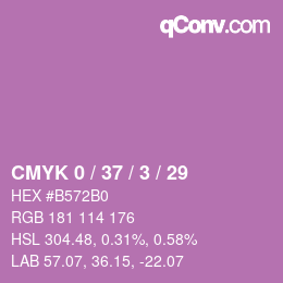 Color code: CMYK 0 / 37 / 3 / 29 | qconv.com