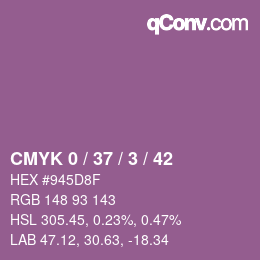 Farbcode: CMYK 0 / 37 / 3 / 42 | qconv.com