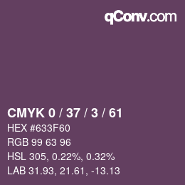カラーコード: CMYK 0 / 37 / 3 / 61 | qconv.com