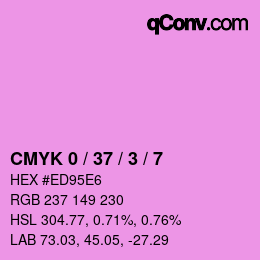 カラーコード: CMYK 0 / 37 / 3 / 7 | qconv.com
