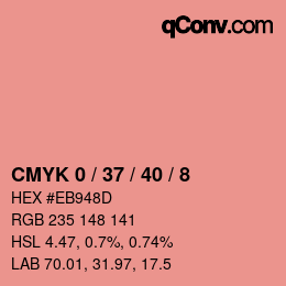 Color code: CMYK 0 / 37 / 40 / 8 | qconv.com