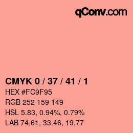 颜色代码: CMYK 0 / 37 / 41 / 1 | qconv.com