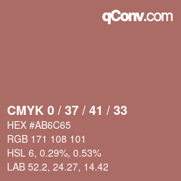 颜色代码: CMYK 0 / 37 / 41 / 33 | qconv.com