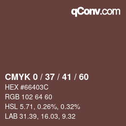 Color code: CMYK 0 / 37 / 41 / 60 | qconv.com