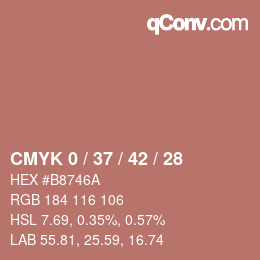 Color code: CMYK 0 / 37 / 42 / 28 | qconv.com