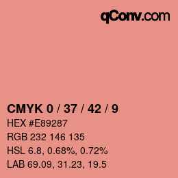 Color code: CMYK 0 / 37 / 42 / 9 | qconv.com