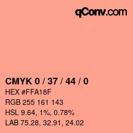 Código de color: CMYK 0 / 37 / 44 / 0 | qconv.com