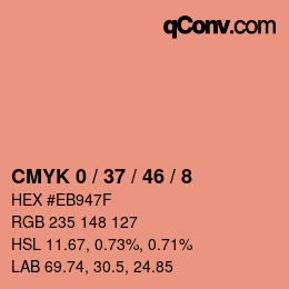 Color code: CMYK 0 / 37 / 46 / 8 | qconv.com