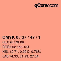 Color code: CMYK 0 / 37 / 47 / 1 | qconv.com