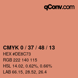Color code: CMYK 0 / 37 / 48 / 13 | qconv.com