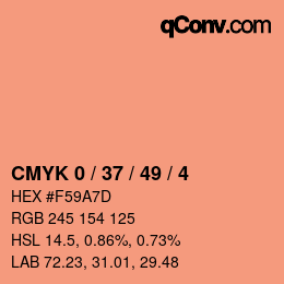 Color code: CMYK 0 / 37 / 49 / 4 | qconv.com