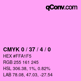 カラーコード: CMYK 0 / 37 / 4 / 0 | qconv.com