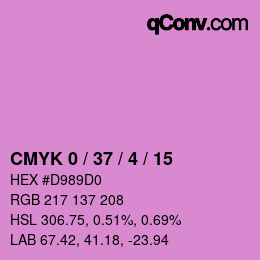 Color code: CMYK 0 / 37 / 4 / 15 | qconv.com