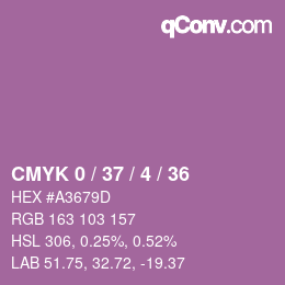 Color code: CMYK 0 / 37 / 4 / 36 | qconv.com