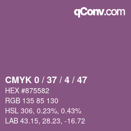 Color code: CMYK 0 / 37 / 4 / 47 | qconv.com