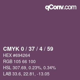 Color code: CMYK 0 / 37 / 4 / 59 | qconv.com