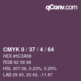 Color code: CMYK 0 / 37 / 4 / 64 | qconv.com