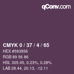 カラーコード: CMYK 0 / 37 / 4 / 65 | qconv.com
