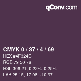Color code: CMYK 0 / 37 / 4 / 69 | qconv.com