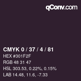 Color code: CMYK 0 / 37 / 4 / 81 | qconv.com