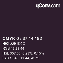 Color code: CMYK 0 / 37 / 4 / 82 | qconv.com