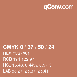 Color code: CMYK 0 / 37 / 50 / 24 | qconv.com