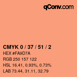 Color code: CMYK 0 / 37 / 51 / 2 | qconv.com