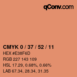 Color code: CMYK 0 / 37 / 52 / 11 | qconv.com