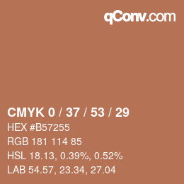 Color code: CMYK 0 / 37 / 53 / 29 | qconv.com